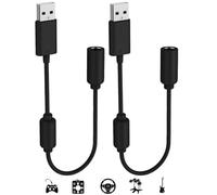 Efanr 2 Pack USB Breakaway Cable, Replacement Cord for Logitech G920 G923 G27 G29 Driving Force, Thrustmaster Ferrari 458 Spider Racing Wheel Cord, Guitar Hero, Xbox USB Plug