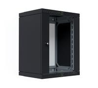 EFB 19 Inch Enclosure X-Rack with Glass Door 400-600 mm 15HE Black