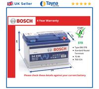 096 EFB Car Battery fits NISSAN NP300 2.3D 15 to 19 Stop Start Bosch