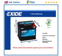 EFB Battery fits AUDI Q4 A3 S7 90 QUATTRO Stop Start Exide 012 EFB 480A