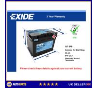 EXIDE Micro-Hybrid - EFB Battery - EL600