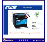 EFB Battery fits CUPRA BORN 2021 on Stop Start Exide 012 EFB 480A 55Ah Quality