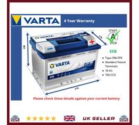 Varta N70 EFB START/STOP 70Ah 760cca 3yr Warranty