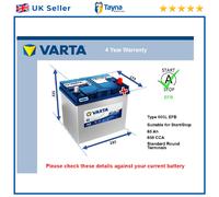 EFB Battery fits EUNOS ROADSTER 500 1.8 2.0 89 to 99 Stop Start Varta 005L EFB