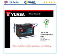 EFB Battery fits FERRARI 360 3.6 99 to 05 Stop Start Yuasa 100 EFB 650A 65Ah New