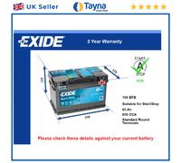 EFB Battery fits FORD FIESTA Stop Start Exide 100 EFB 650A 65Ah Quality