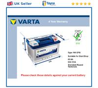 EFB Battery fits FORD FIESTA 2001 on Stop Start Varta 100 EFB 650A 65Ah Quality
