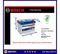 EFB Battery fits NISSAN X-TRAIL 2004 on Stop Start Bosch 068 EFB 760A 72Ah New