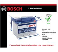 Bosch S4E05 vehicle battery 60 Ah 12 V 640 A Car