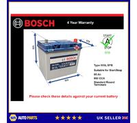 EFB Battery fits PROTON SUPRIMA EXORA 1.6 2011 on Stop Start Bosch 005L EFB New