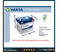 EFB Battery fits LEXUS ES250 ES300 2.5 3.0 89 to 97 Stop Start Varta 005L EFB