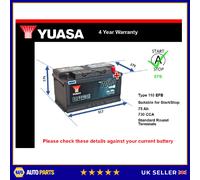 EFB Battery fits VW TRANSPORTER Mk4, Mk5, Mk6 Stop Start Yuasa 110 EFB