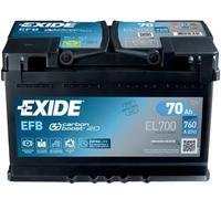 EXIDE EL700 096 EFB Stop / Start Car Battery 12V 70AH 720CCA