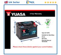 EFB Car Battery fits LANCIA DEDRA YPSILON MUSA PHEDRA LYBRA Stop Start