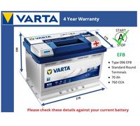 EFB Car Battery fits MASERATI GRAN TURISMO 3200 GT GHIBLI RACING Varta