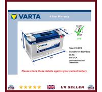 EFB Battery fits CHRYSLER 300C VIPER 8.0 3.0D 1992 on Stop Start Varta 019 EFB