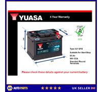 EFB Car Battery fits PEUGEOT 108 207 206 2008 307 3008 205 Stop Start