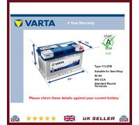 EFB Battery fits ALPINE A110 1.8 2017 on Stop Start Varta 115 EFB 800A 80Ah New