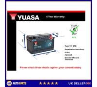 Yuasa YBX7115 EFB Start Stop Plus Battery EU DIN