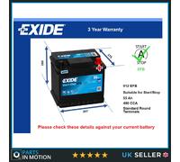 EFB Car Battery fits VW UP FOX T-CROSS ID3 LUPO TAIGO Stop Start Exide
