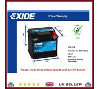 EFB Car Battery fits VW UP FOX T-CROSS ID3 LUPO TAIGO Stop Start Exide