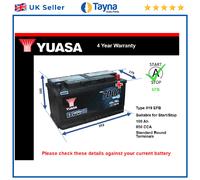 EFB Car Battery YBX7019 Yuasa 019 EFB 850A 100Ah 4Yr WTY 353x175x190 Start Stop