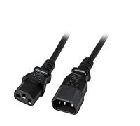 EFB EK503.3 Electronic Cold Appliance Extension C14 180° - C13 180°, Black, 3.0 m, 3 x 1.00 mm2, Black