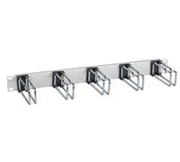 EFB-Elektronik 19" 1HE Cable Management Panel 5 x Plastic Brackets Grey