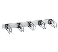 EFB-Elektronik 19" 1HE Cable Management Panel 5 x Plastic Brackets Grey