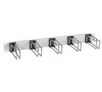 EFB-Elektronik 19" 1HE Cable Management Panel 5 x Plastic Brackets Grey