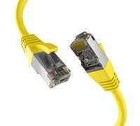 EFB-Elektronik - CAT. 8 network cable up to 40 Gbit - 2 m LAN cable Ethernet cable patch cable with kink protection - PoE transfer of data and power - RJ45 connection, S/FTP PIMF shielding - yellow