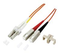 EFB-Elektronik Duplex Jumper LC-SC 9/125, OS2, LSZH, Yellow, 2.0 mm, 2 m