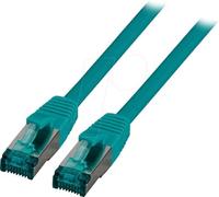 EFB ELEKTRONIK MK6001.1GR S/FTP Patch Cable, Cat 6A, Green, 1 m, Green, 1M, stars and stripes