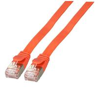 EFB-Elektronik RJ45 Flat Patch Cable U/FTP Cat.6A PVC Red 500MZh 10Gbit 5.0m Lon