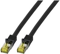 EFB-Elektronik RJ45 Patch Cable Cat.6A S/FTP FRNC 0.25 m Black