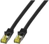 EFB-Elektronik RJ45 Patch Cable Cat.6A S/FTP FRNC 0.25 m Black