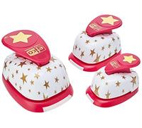 Efco 1792810 Design Punch Set Star 15 mm/ 24 mm/ 35 mm 3 Parts, Pink, 20 x 10 x 4 cm