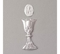 Efco Wax Decoration Chalice 44 x 14 mm 1 pc. / 2 Parts Silver Brilliant