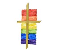 Efco Wax Decoration Cross 117 x 60 mm 1 pcs. Rainbow