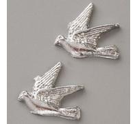 Efco Wax Decoration Dove 30 mm 2 pcs. Silver Brilliant