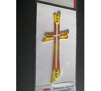 EFCO Wax Decoration Filigree Cross 110 x 45 mm 1 pcs. red Yellow Gold