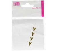 Efco Wax Decoration Letter Y 8 mm 4 pcs. Gold Brilliant