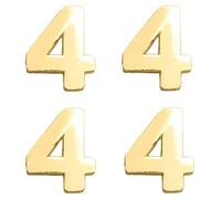 Efco Wax Decoration Number 4 8 mm 4 pcs. Gold Brilliant