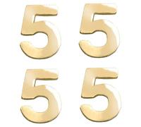 Efco Wax Decoration Number 5 8 mm 4 pcs. Gold Brilliant
