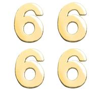 Efco Wax Decoration Number 6 8 mm 4 pcs. Gold Brilliant