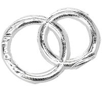 Efco Wax Decoration Wedding Rings 30 mm 1 pc. Silver Brilliant