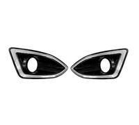 EFDDTBHE Auto Accessories Compatible With Edge 2015 2016 2017 2018 Car Front Bumper Fog Light Lamp Trim Cover Frame Grille(One pair frame)