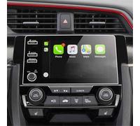 EFDDTBHE Compatible With Civic 10th 2019 2020 Car Radio GPS Navigation Screen Interior Sticker Tempered Glass Protector Film Car modification(4 holes)