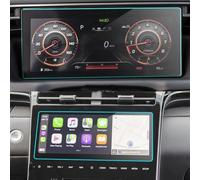EFDDTBHE Compatible With Hyundai For Tucson For Highlander 2021 Car GPS Navigtion Tempered Glass Dashboard LCD Screen Protective Film Sticker Guard Car modification(Gps and instrument)