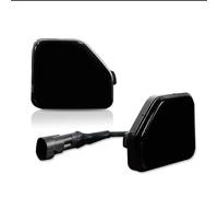 EFDDTBHE Compatible With Jeep For Wrangler JL Car Bumper Reflector Light Function As Tail Or Rear Fog Running Light/brake/stop Marker Lighting Red Car Rear Light(Black)
